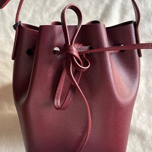 Mini Mini Bucket -Elegant Burgundy Bucket Bag